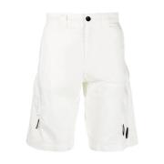 Cargo Bermuda Shorts i Hvid Twill