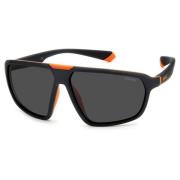 Matte Black Orange Sunglasses