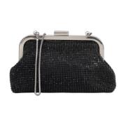 Sort Rhinsten Clutch Taske