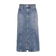 Midi Denim Nederdel