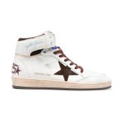 Hvid Beige Chokoladebrun Suede Star Sneakers