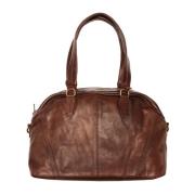 Btfcph Mid-Size Shoulder Bag Cow Skind 180001 Dark Cognac W. Gold Acc.