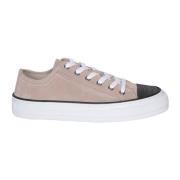 Brun Læder Platform Sneakers med Monile