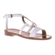 Sandal in white calfskin