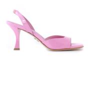 Pink Glossy Læder Irene Sandaler