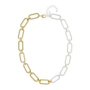 Audrey Oval Link Necklace 2-Tone