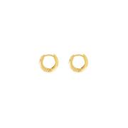 Joy Waterproof Clear CZ Huggie Earring 18K Gold Plating