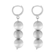 Tabitha Long 3 Ball Earring Silver Plating