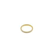 Joy Waterproof Clear CZ Simple Ring 18K Gold Plating