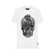 Skull Print Bomuld Jersey T-shirt
