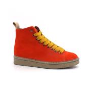 Orange Sneakers Med Ruskindsoverdel