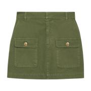 Army Green Nederdel med Utility-inspiration