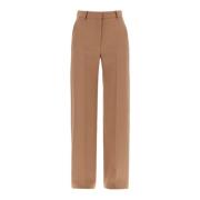 Straight Wool Trousers