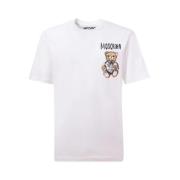 Hvid Logo Print T-shirt