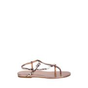 Slangeprint flad sandal