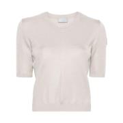 Hals Top - Beige Strik