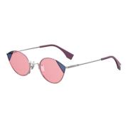 Cut Eye Sunglasses Silver Pink/Pink