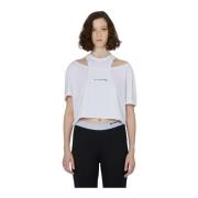 Logo Print Crop T-shirt