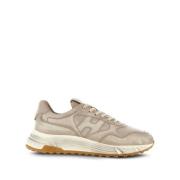 Flade Beige Lædersneakers