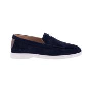 Suede Loafers med Monogramdetaljer