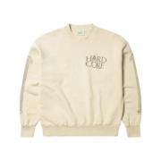 Beige Sweater med Hardcore Grafik