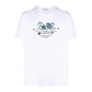 Printet bomulds T-shirt