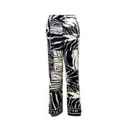 Zebra Print Silke Straight Bukser