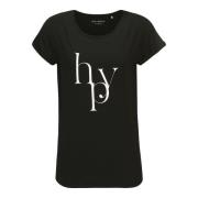 Rynket rund hals T-shirt