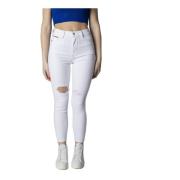 Hvid Plain Jeans Kvinder Forår/Sommer