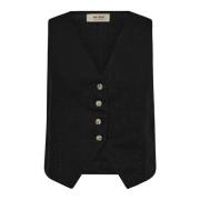 Linned Vest Blazer Sort