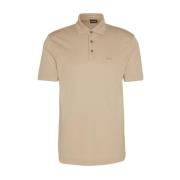 Beige Logo Polo Press Skjorte