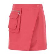 Fuchsia Nylon Mini Skirt