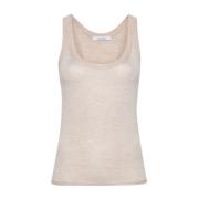 Beige Cashmere Strik Top