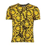 Barocco Print Rund Hals T-shirt