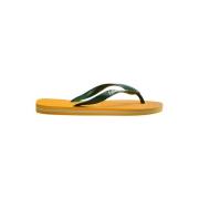 Sort Brasilien Flip Flops Logo Flag