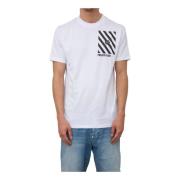 Regnbue Striber Rund Hals T-shirt