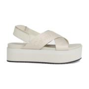 Beige Flad Sandal Sling