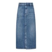 Denim Midi Nederdel Cast Blue Jeans