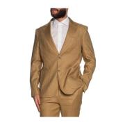 Brun Linned Blazer Jakke