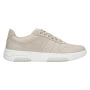 Kvinders Beige Sneakers lavet af Italiensk Ægte Læder ER00114763