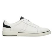 Herre Sort & Hvid Læder Lav-Top Sneakers ES8 ER00112549