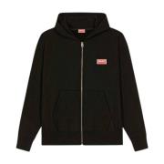 Oversize Zip Hoodie med Kenzo Paris Logo