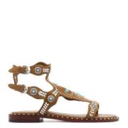 Turkis Læder Sandal