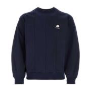 Navy Blue Sweatshirt i Bomuldsblanding