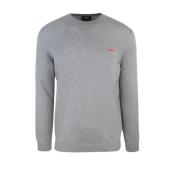 Grå Crewneck Sweater Broderet Logo