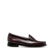 Burgundy Penny Loafer Flade Sko