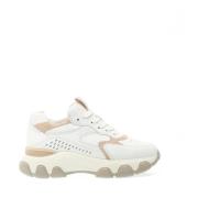 Hvid og beige stilfulde sneakers