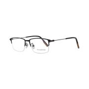 Sort Halvramme Metal Optiske Briller