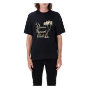 Sort Resort Club T-shirt med glitter