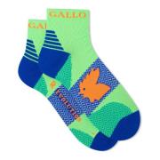 Neon Green Chevron Socks